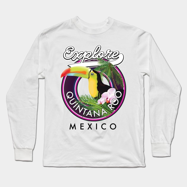 Quintana Roo holbox beach mexico travel patch Long Sleeve T-Shirt by nickemporium1